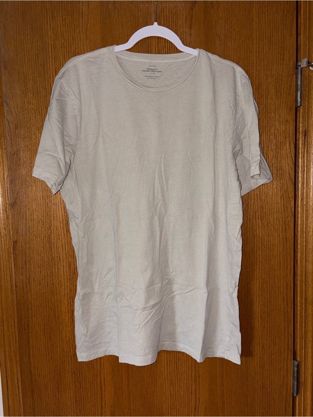 Cotton On Men's Organic Crew T-Shirt - Natural/Cream